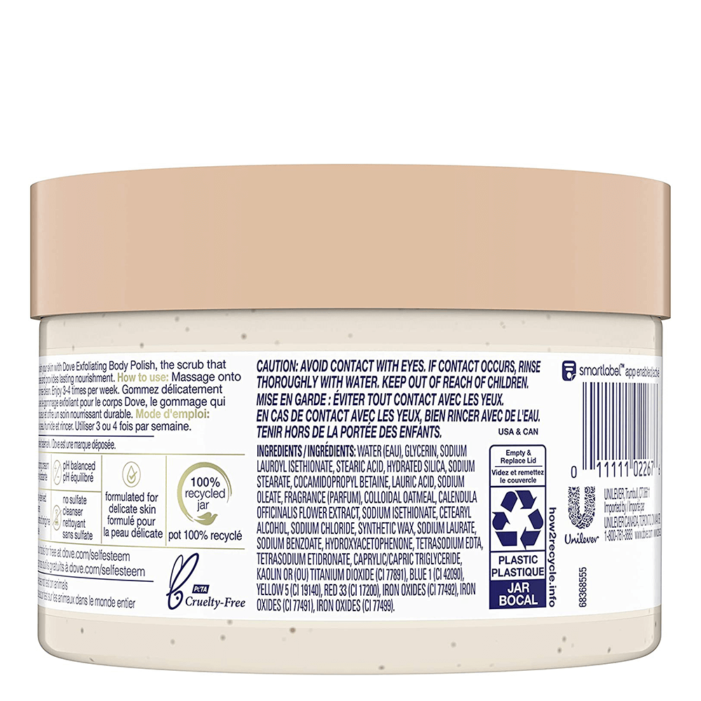 Exfoliante Corporal Dove Body Polish Oatmeal and Calendula Oil 298 g