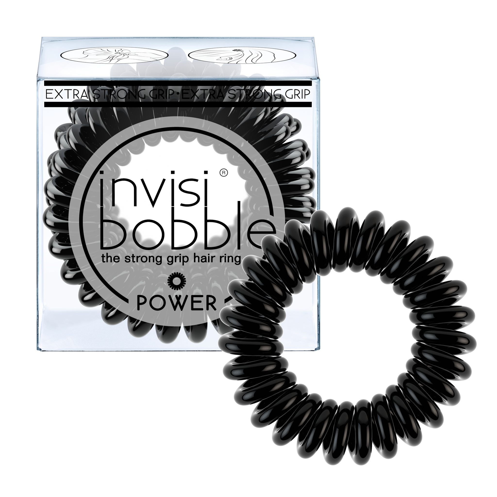 Invisibobble Ligas para Cabello  Power True Black  3 pz