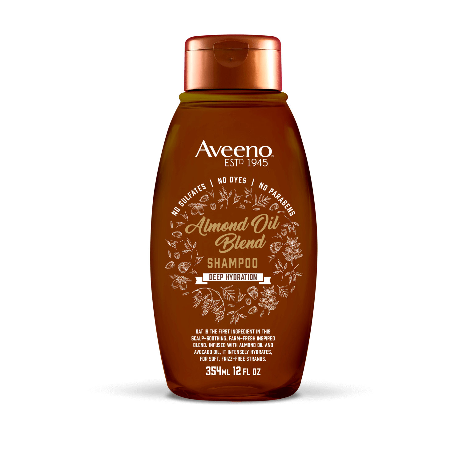 Aveeno Shampoo Hidratacion Profunda Aceite de Almendras 354 ml