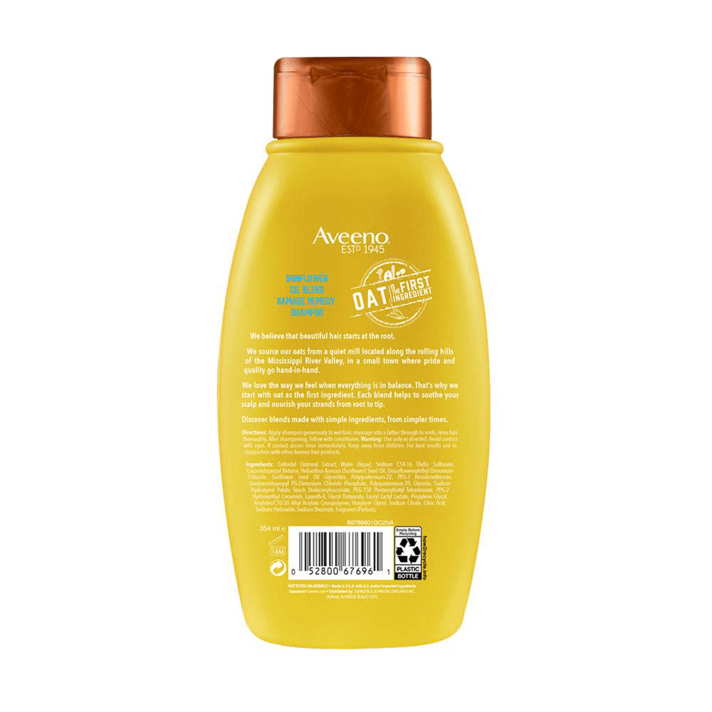 Shampoo Aveeno Sun Flower Oil Reaparador de Daño 354 ml